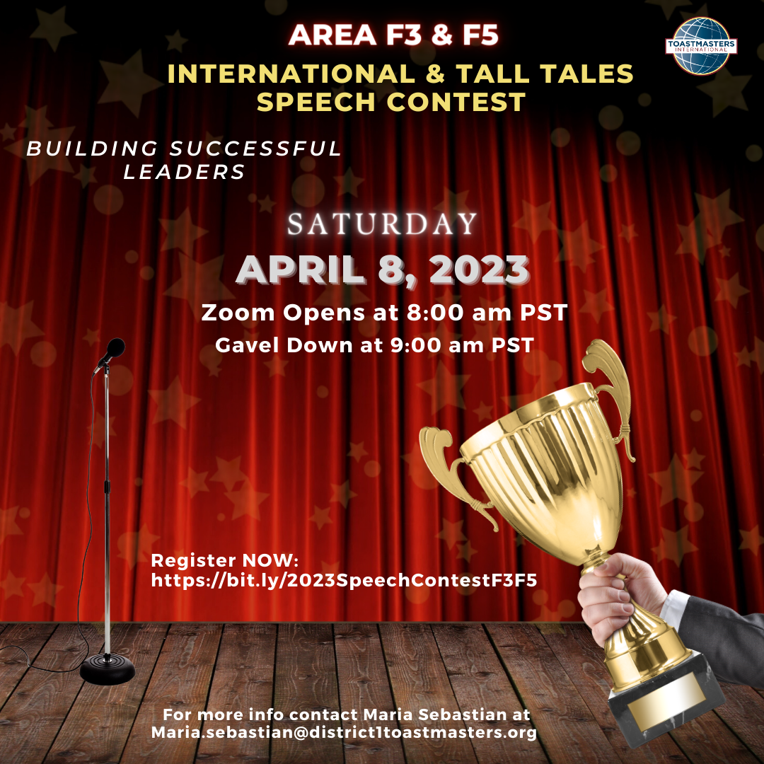 Area F3 & F5 Tall Tales & International Speech Contest – District One