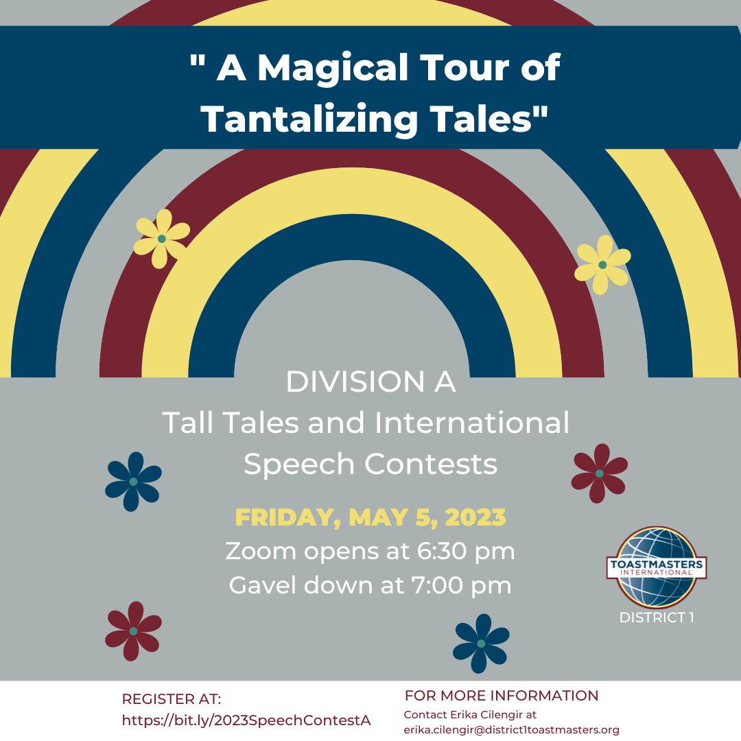 Tale Tale Contest Division A Tall Tales & International Speech Contest – District One