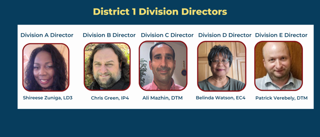 District 1 Division Directors 2023 – District One