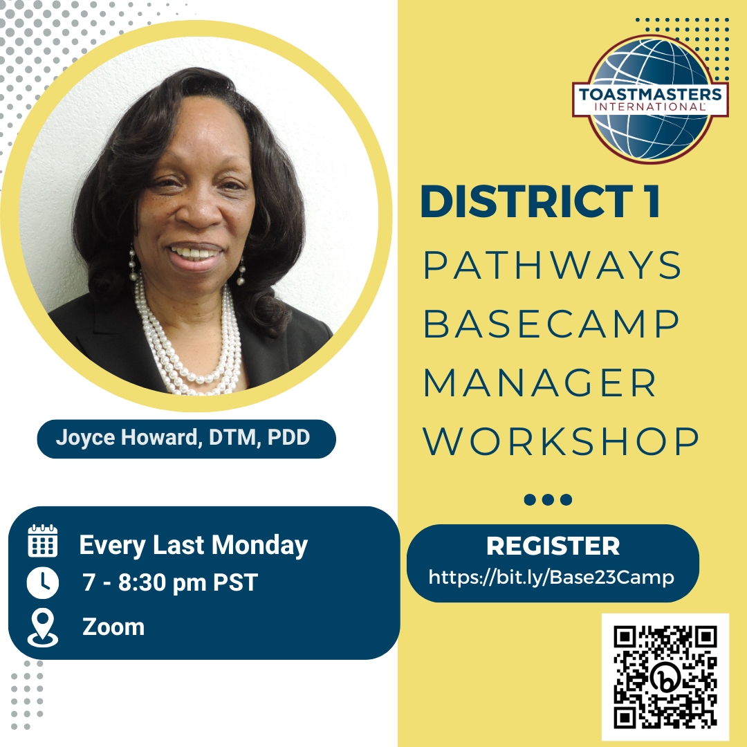 One Stop Toastmasters, 7 - 8 PM PDT - District 7 Toastmasters