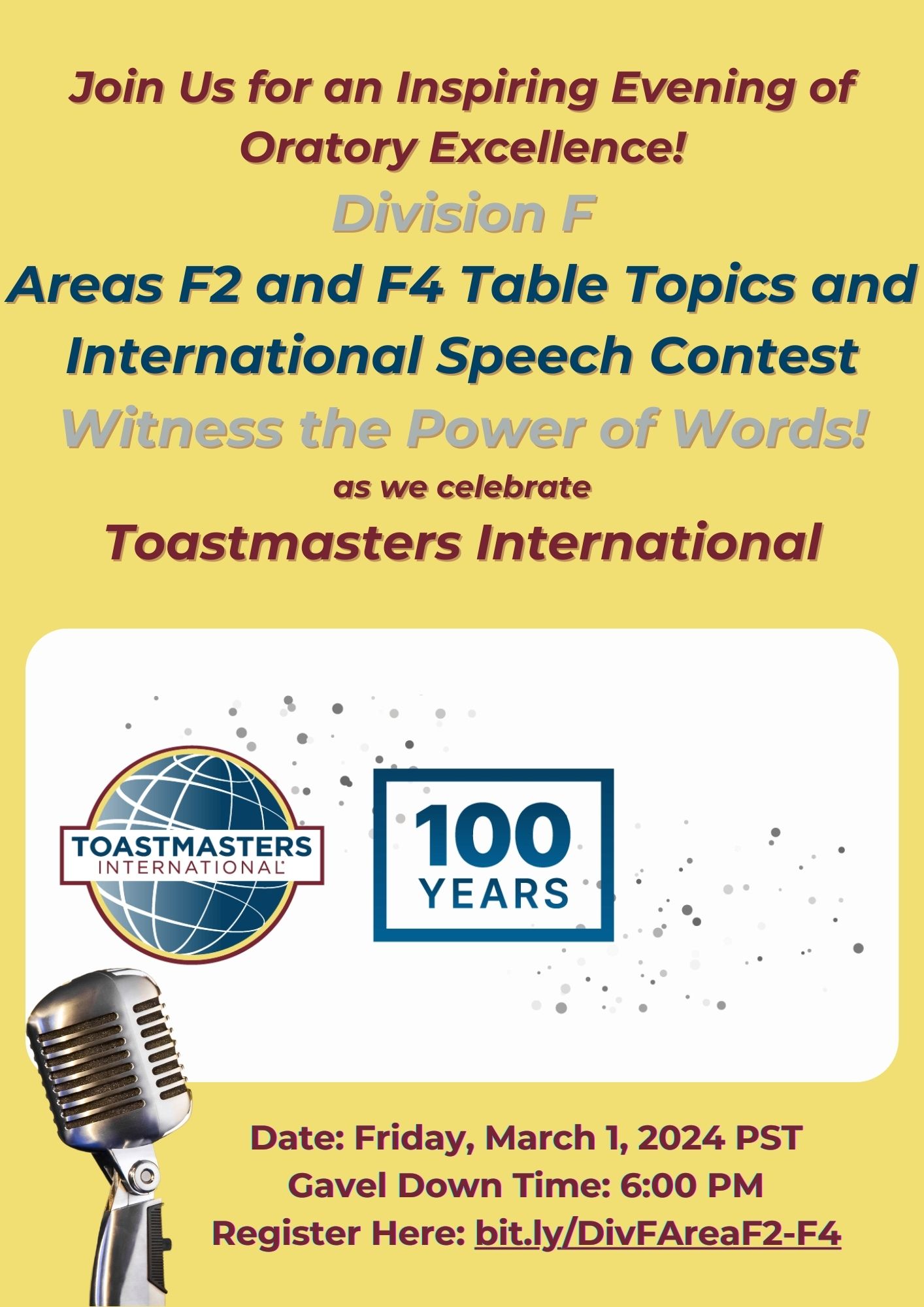 Area F2&F4 Table Topics and International Speech Contest