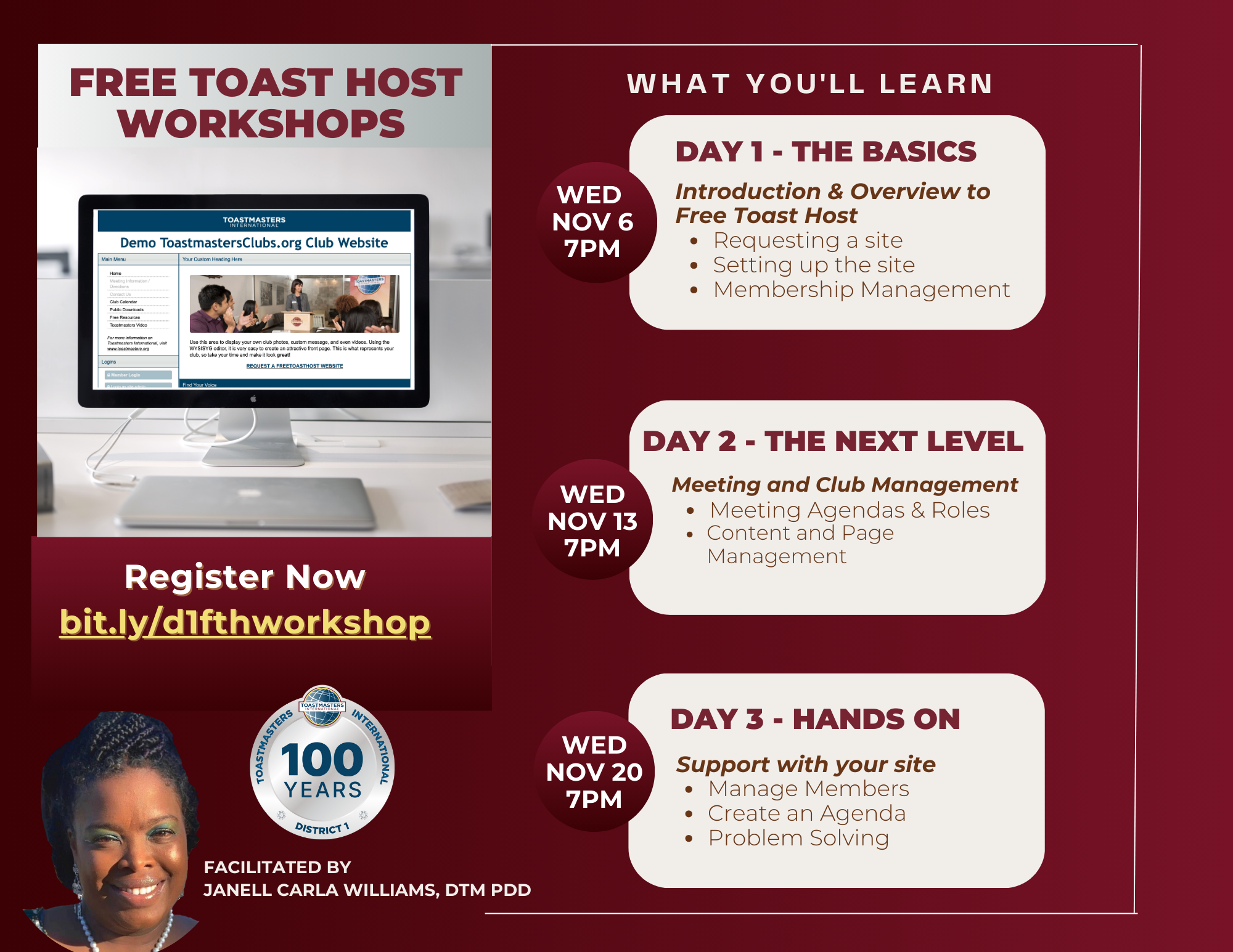 Free Toast Host Workshop